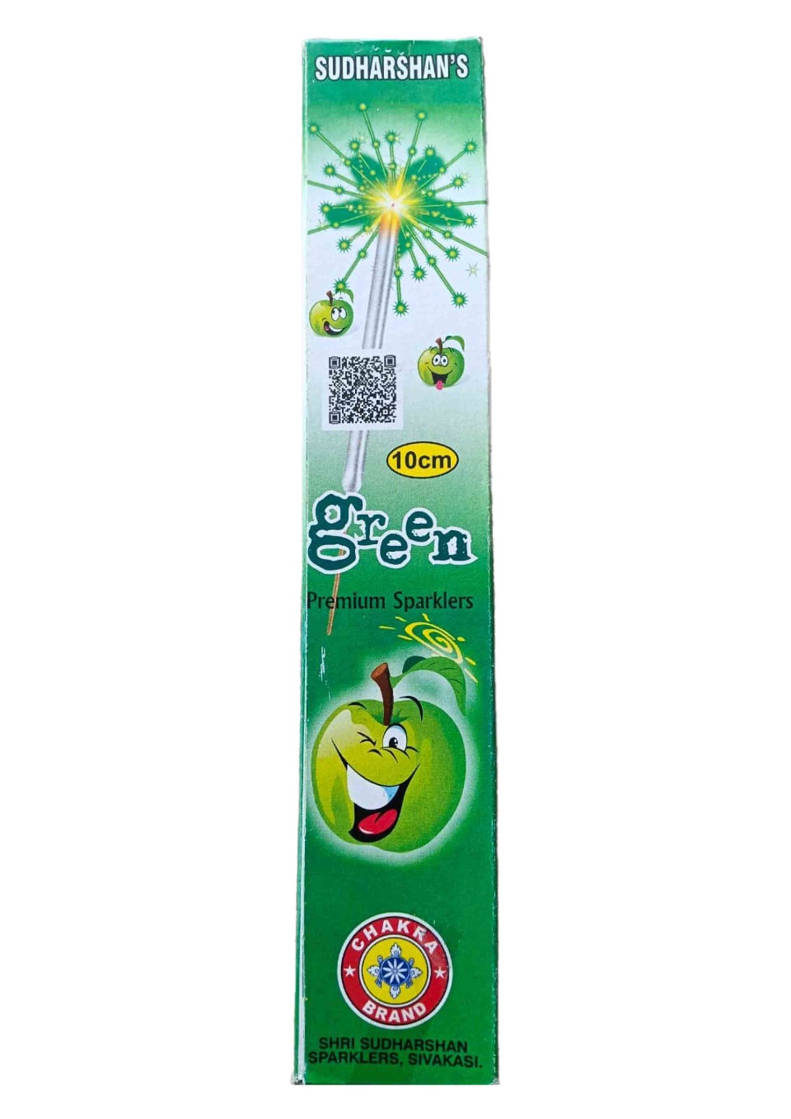 10Cm Green Sparkles (10p)